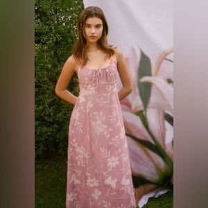 UO Kamaryn tie-front midi dress